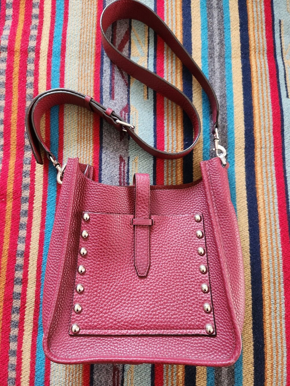 Rebecca Minkoff Red Studded Bucket Bag